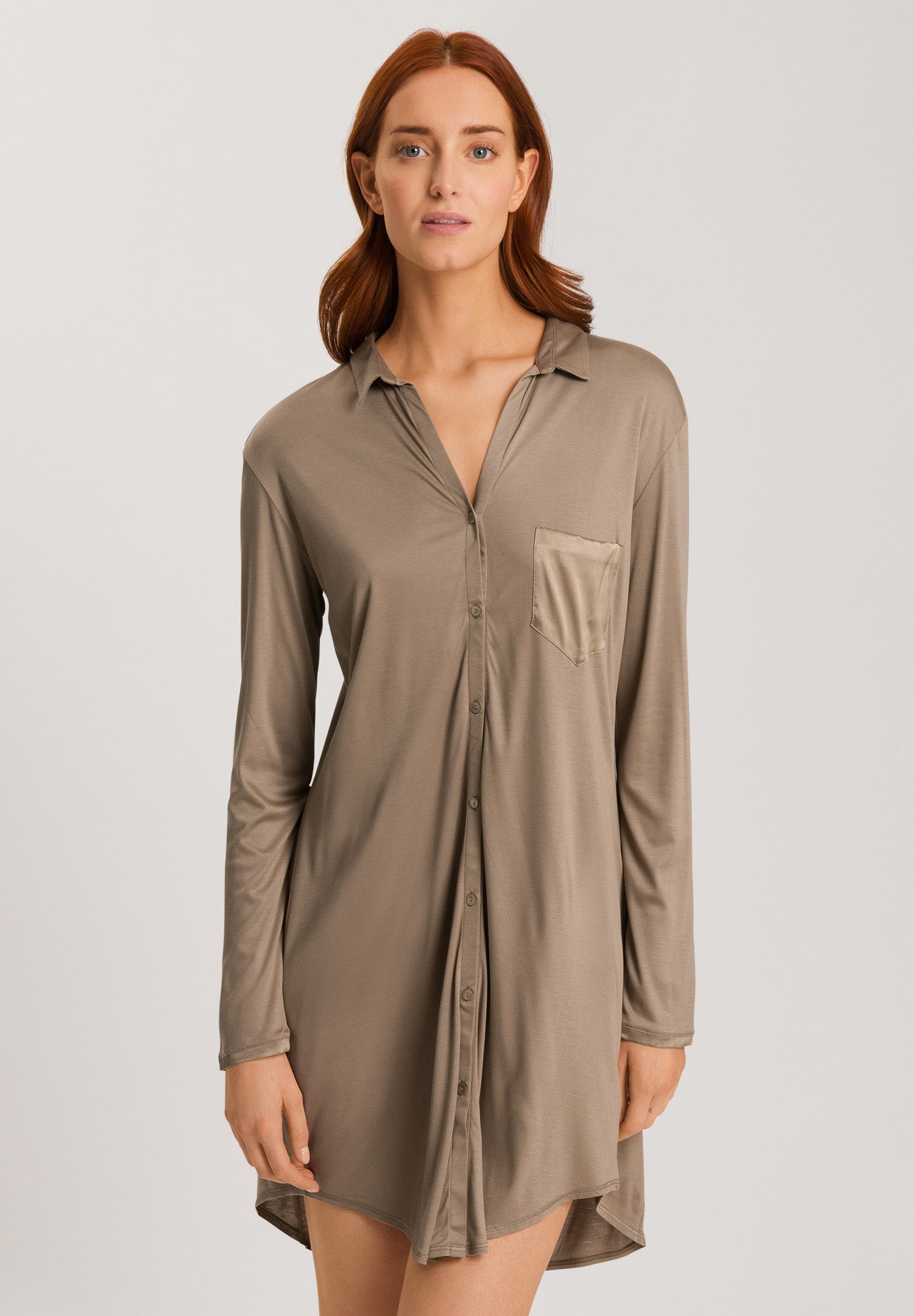 77420 Grand Central Boyfriend Shirt - 2847 Taupe