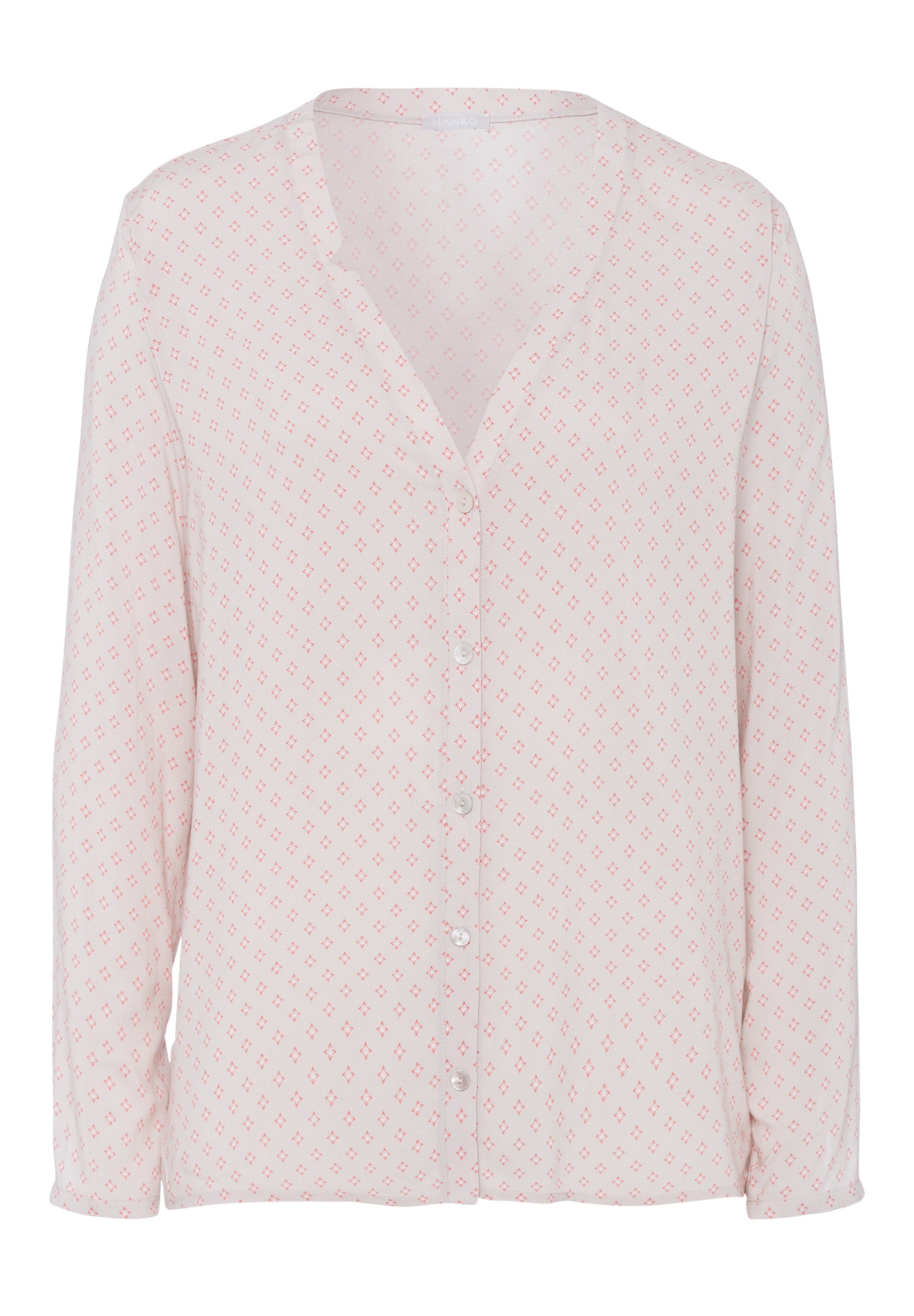 77611 Sleep And Lounge Woven Long Sleeve Shirt - 1930 Minimal Blush