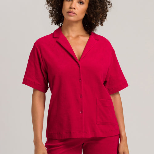 77720 Sleep And Lounge Short Sleeve Shirt - 2401 Garnet Red