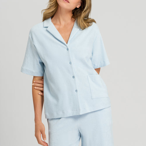 77720 Sleep And Lounge Short Sleeve Shirt - 2518 Misty Blue