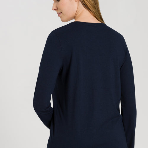 77844 Sleep And Lounge L/Slv Shirt - 1610 Deep Navy