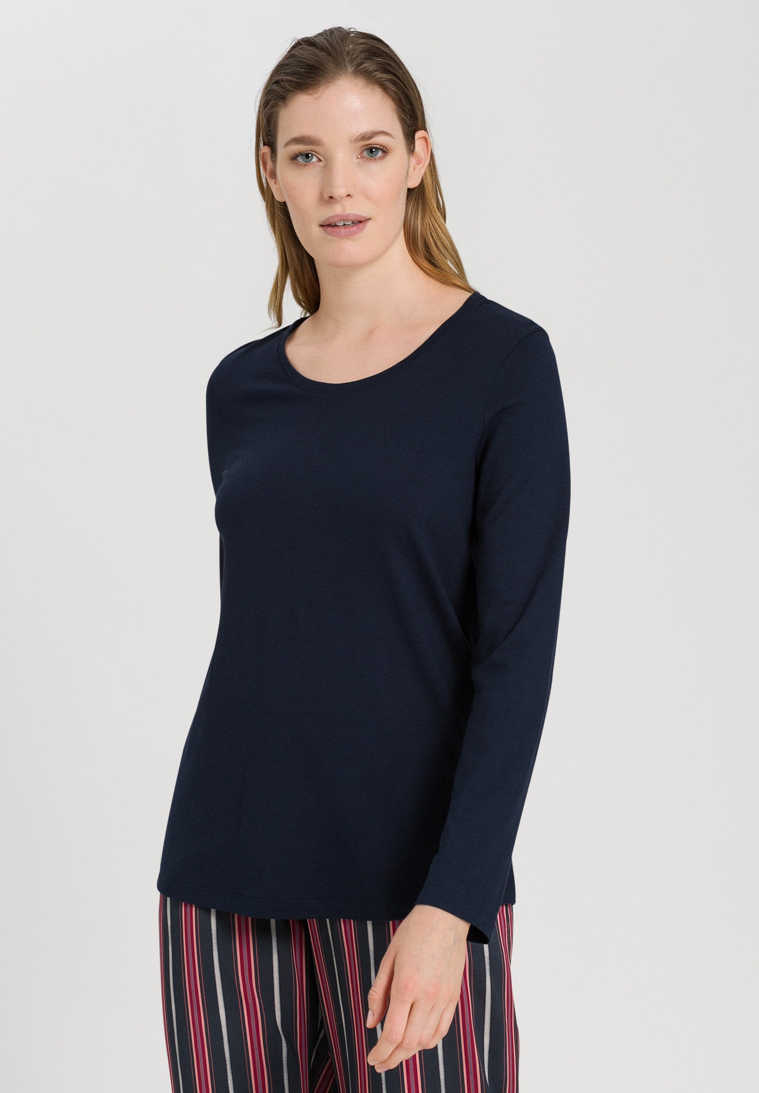 77844 Sleep And Lounge L/Slv Shirt - 1610 Deep Navy