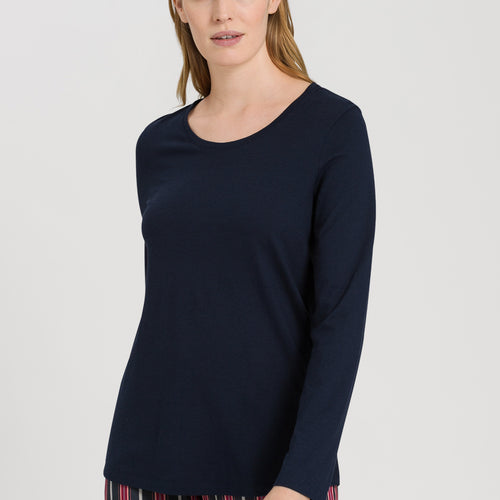 77844 Sleep And Lounge L/Slv Shirt - 1610 Deep Navy