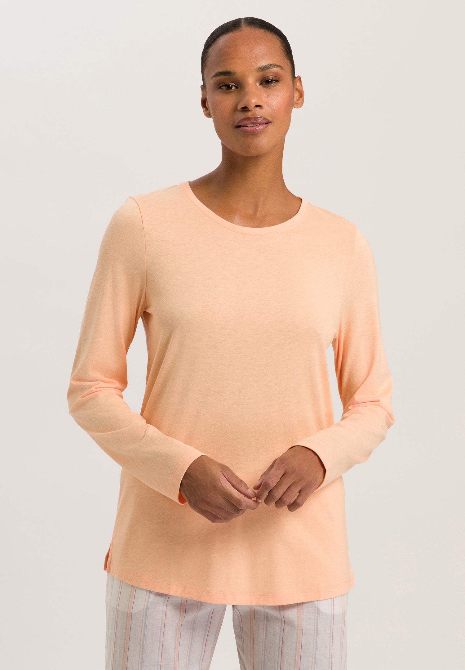 77844 Sleep And Lounge L/Slv Shirt - 2274 Peach Nougat