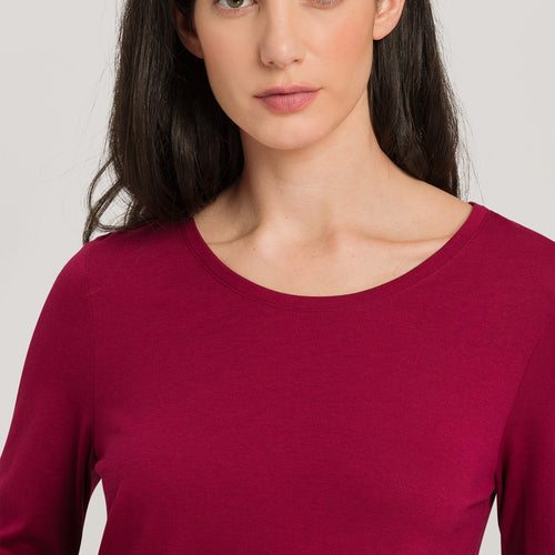 77844 Sleep And Lounge L/Slv Shirt - 2459 Burgundy