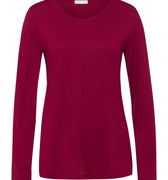 77844 Sleep And Lounge L/Slv Shirt - 2459 Burgundy