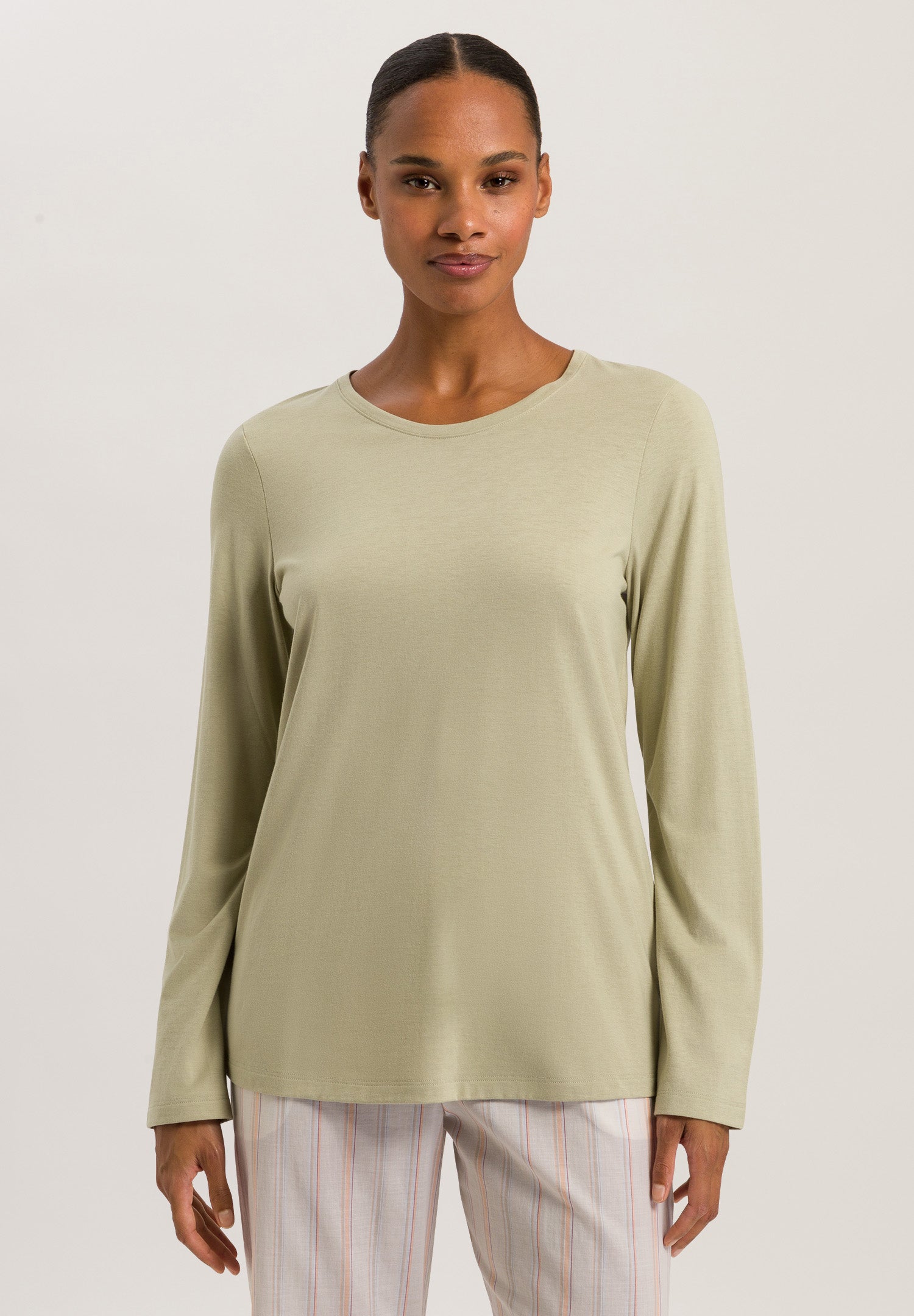 77844 Sleep And Lounge Long Sleeve Shirt - 2720 Moss Green