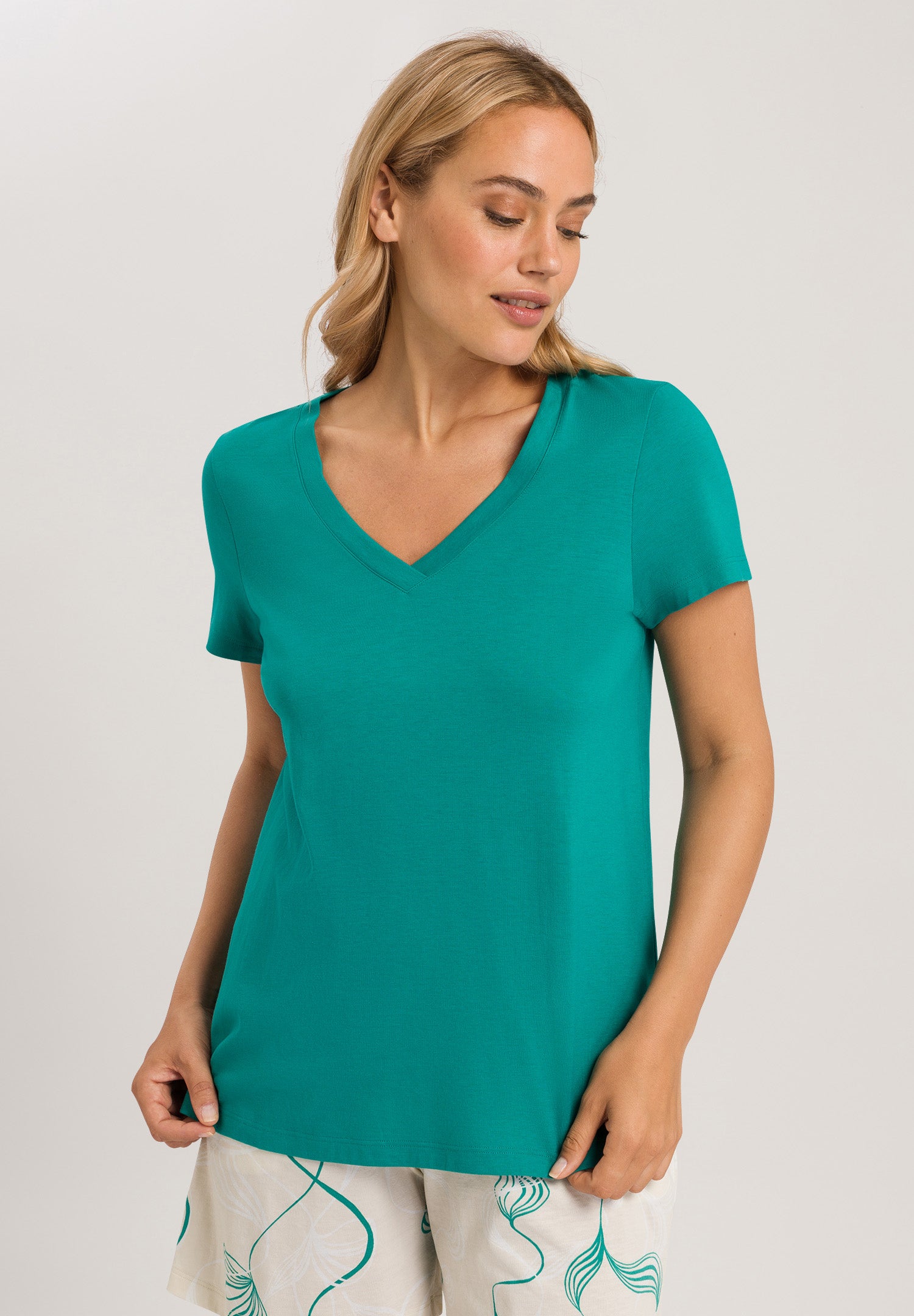 77876 Sleep And Lounge Short Sleeve Shirt - 2730 Peacock