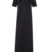 77933 Moments Short Sleeve Long Gown - 019 Black