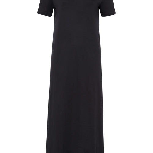 77933 Moments Short Sleeve Long Gown - 019 Black