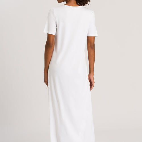 77933 Moments Short Sleeve Long Gown - 101 White