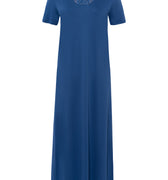 77933 Moments Short Sleeve Long Gown - 2604 True Navy