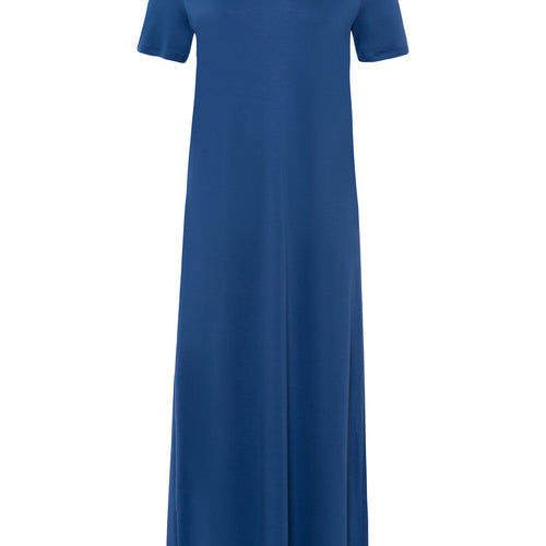 77933 Moments Short Sleeve Long Gown - 2604 True Navy