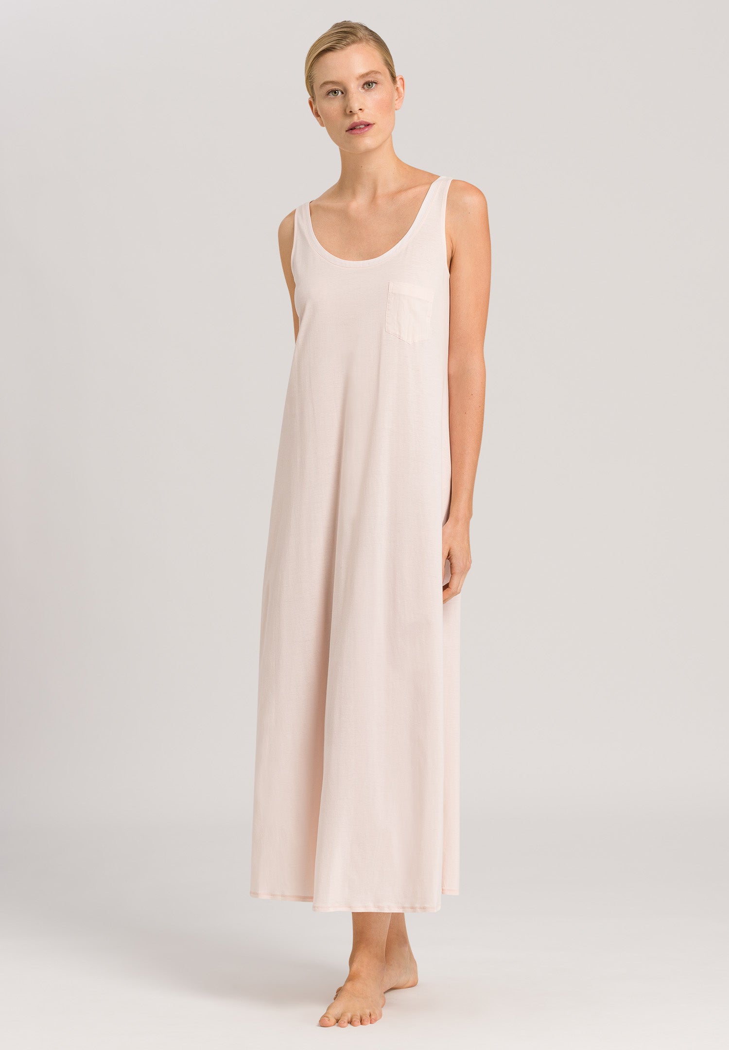 77951 Cotton Deluxe Long Tank Gown - 1334 Crystal Pink