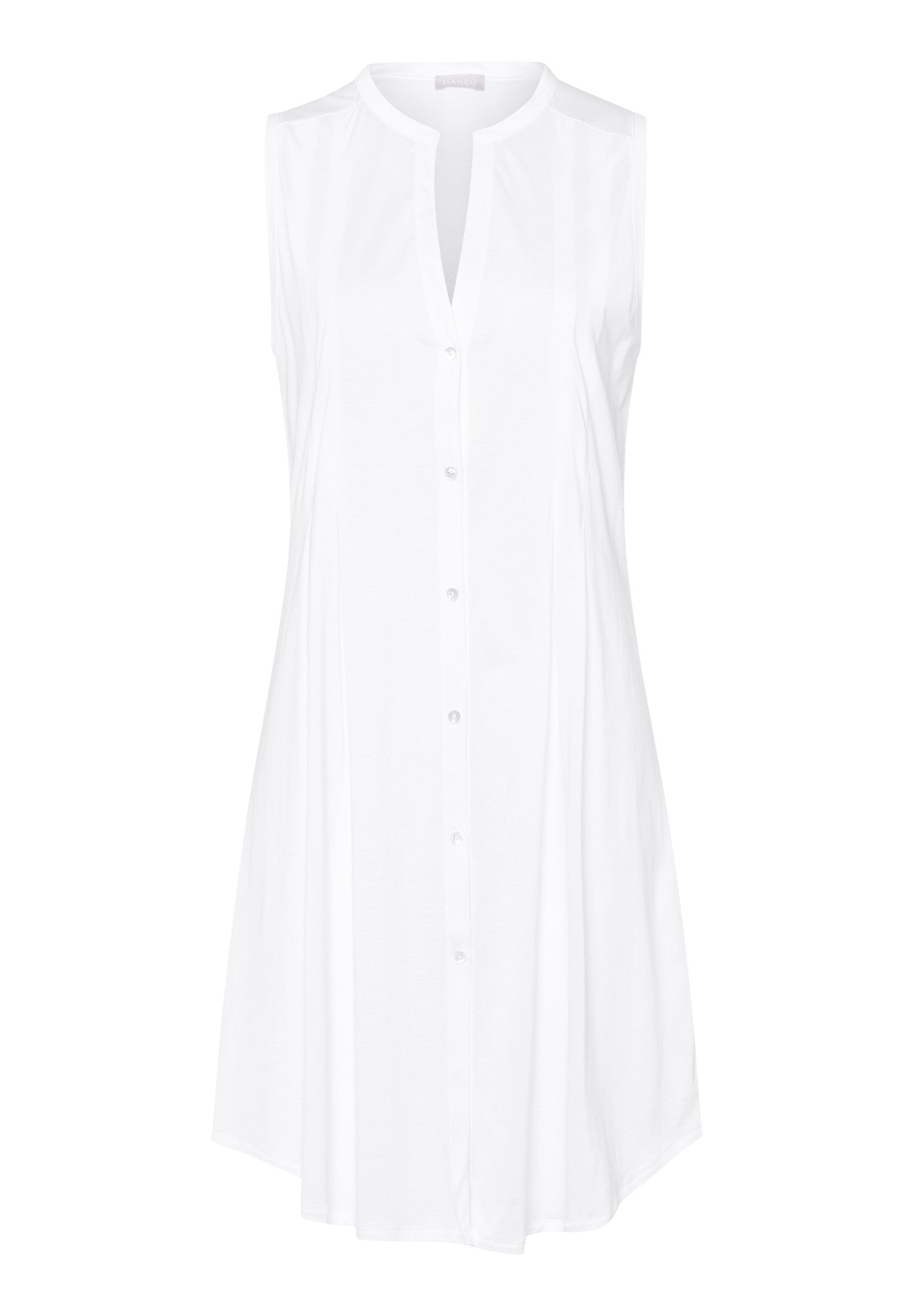 77952 Cotton Deluxe Button Front Tank Gown - 101 White