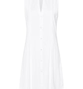 77952 Cotton Deluxe Button Front Tank Gown - 101 White