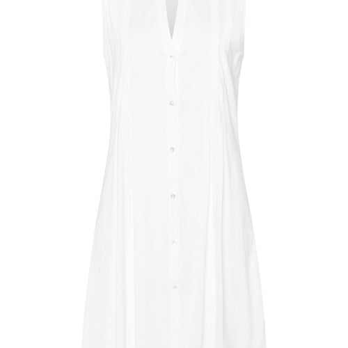 77952 Cotton Deluxe Button Front Tank Gown - 101 White