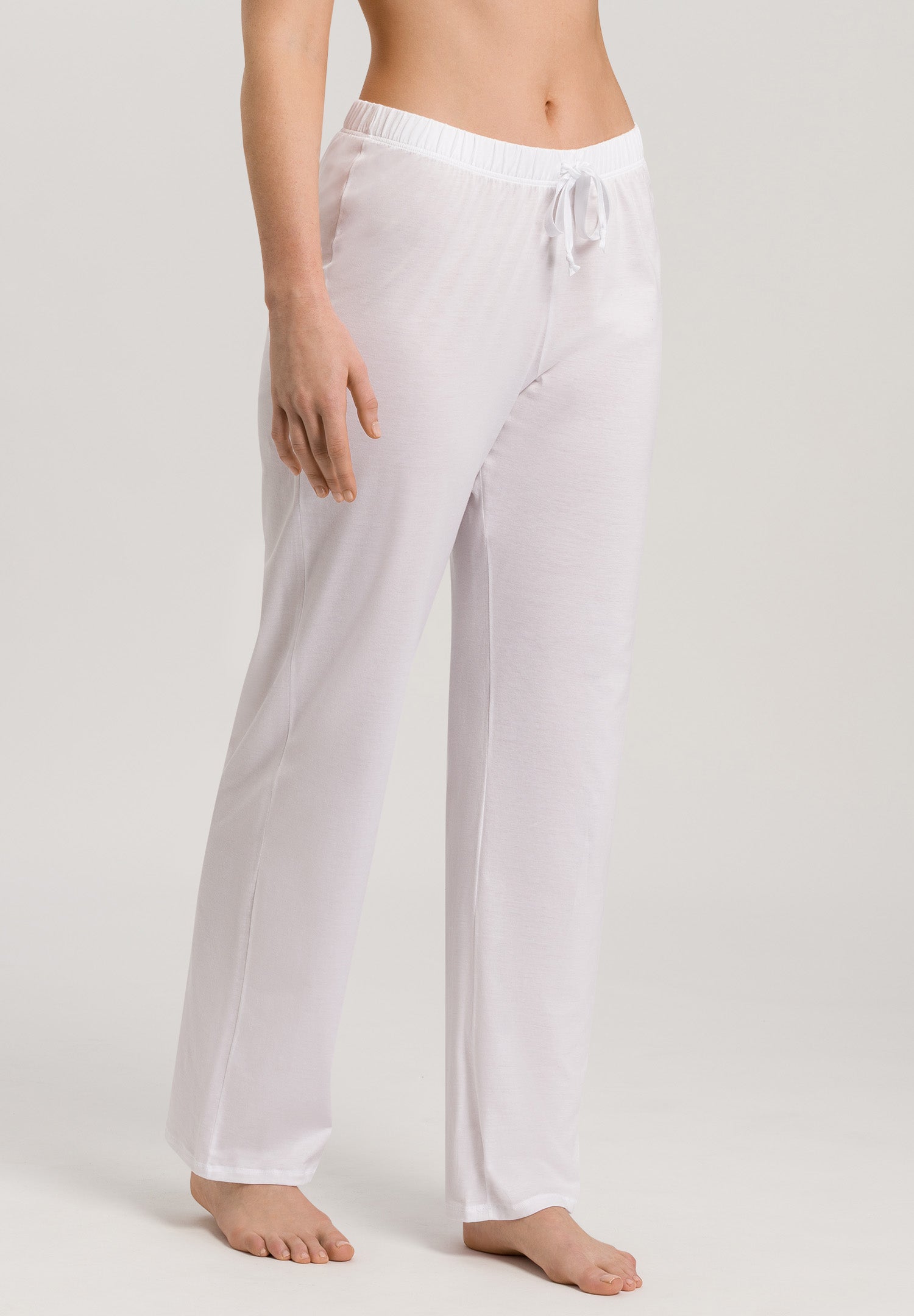 77955 Cotton Deluxe Drawstring Long Pant - 101 White