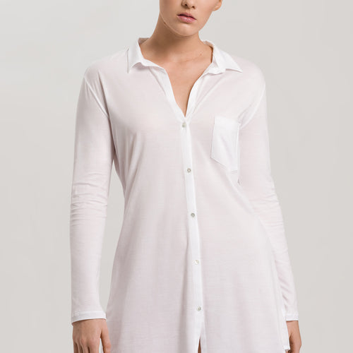 77958 Cotton Deluxe Boyfriend Sleepshirt - 101 White