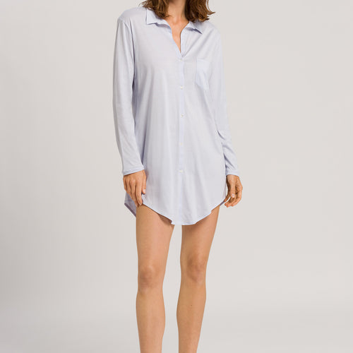 77958 Cotton Deluxe Boyfriend Sleepshirt - 511 Blue Glow