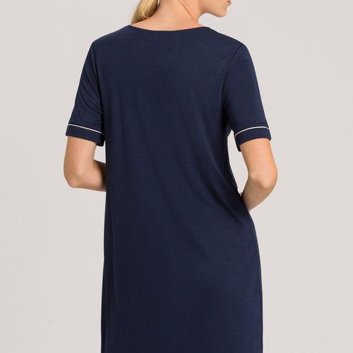 77963 Natural Comfort S/Slv Nightdress - 1610 Deep Navy