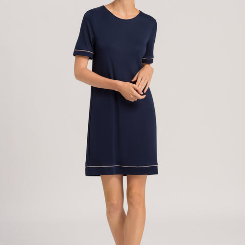 77963 Natural Comfort S/Slv Nightdress - 1610 Deep Navy