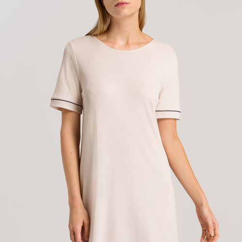 77963 Natural Comfort S/Slv Nightdress - 1809 Almond