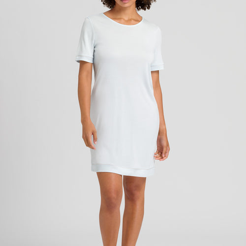 77963 Natural Comfort S/Slv Nightdress - 2507 Cool Blue