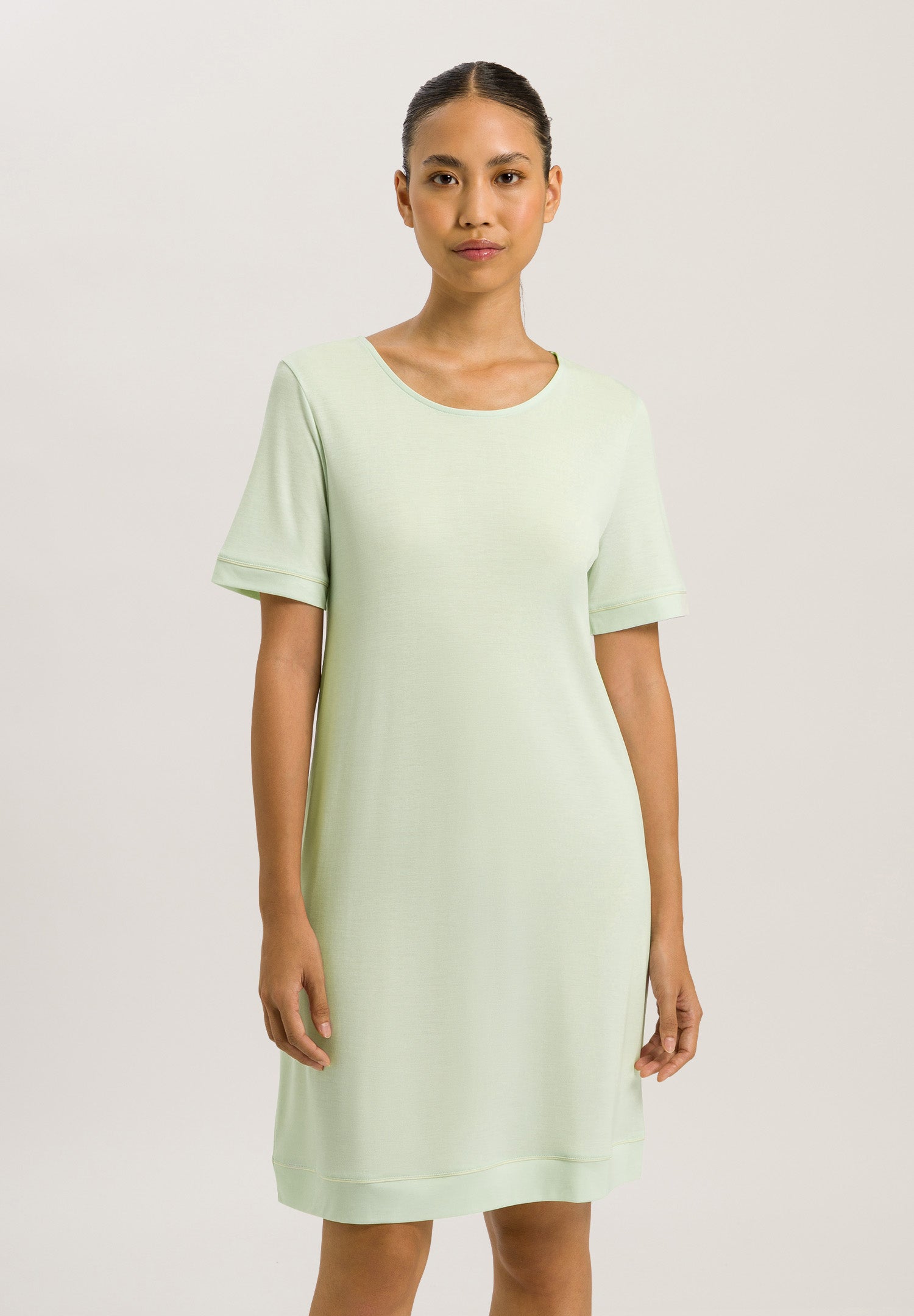 77963 Natural Comfort S/Slv Nightdress - 2706 Green Tea