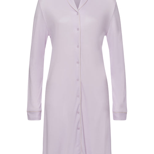 77964 Natural Comfort Long SleeveButton Front Gown - 2464 Lilac Fog