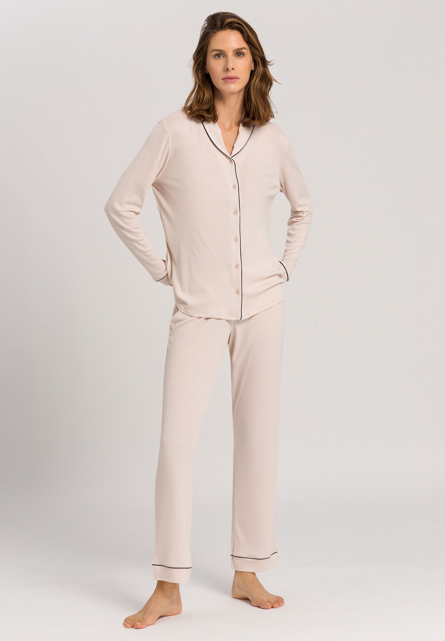 77966 Natural Comfort L/Slv Pajama - 1809 Almond