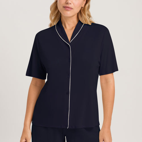 77977 Natural Comfort S/Slv Short Pajama - 1610 Deep Navy