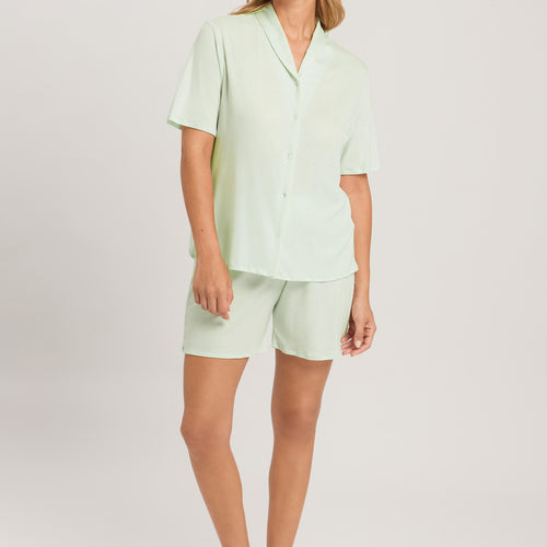 77977 Natural Comfort S/Slv Short Pajama - 2706 Green Tea