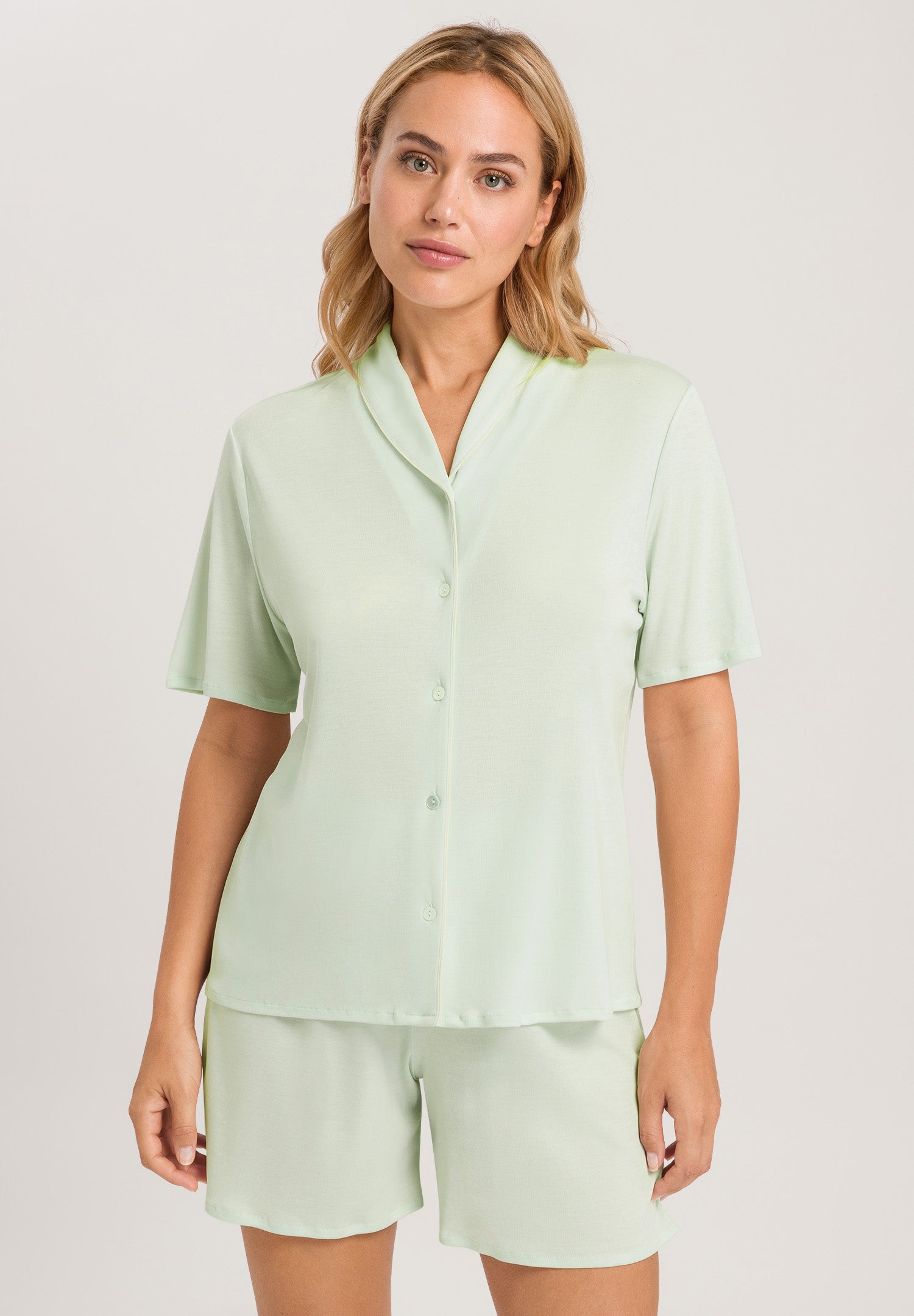 77977 Natural Comfort S/Slv Short Pajama - 2706 Green Tea