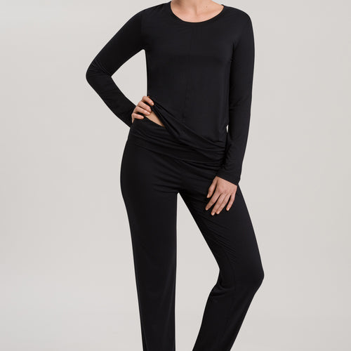 77996 Yoga Long Sleeve Top - 019 Black