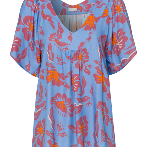 78727 Sunny Vibes 3/4 Sleeve Shirt - 2368 Vivid Flowers