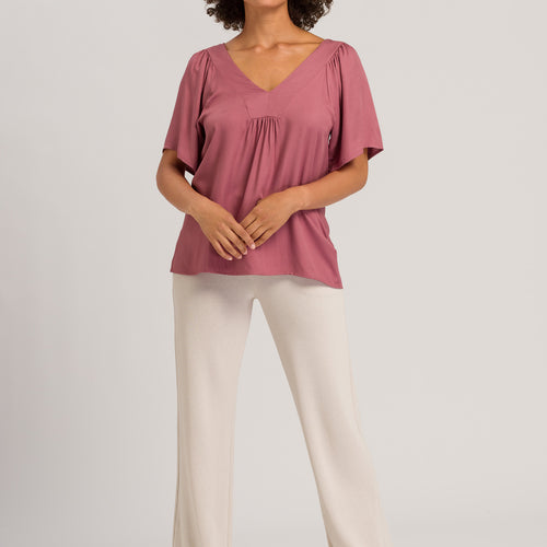 78727 Sunny Vibes 3/4 Sleeve Shirt - 2425 Rosewood